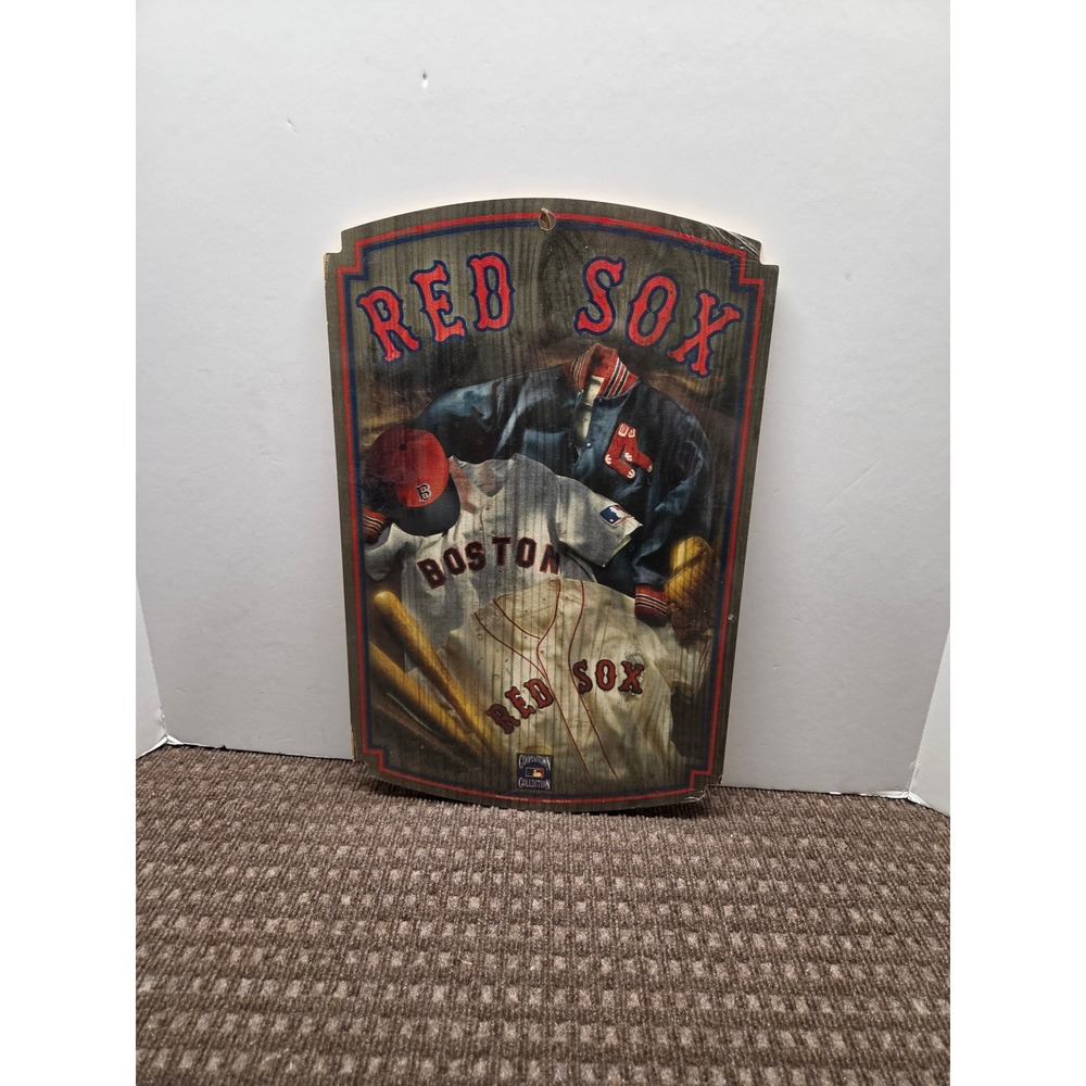 Boston Red Sox WinCraft MLB Cooperstown Collection Wood Sign 17x11 Vintage Style